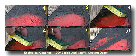 Ecological Coatings - 1700 Series Anti-Graffiti Coating - Graffiti Removal Demo