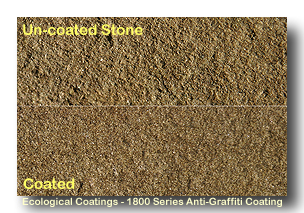 Ecological Coatings - 1800 Series Anti-Graffiti Coating On Stone